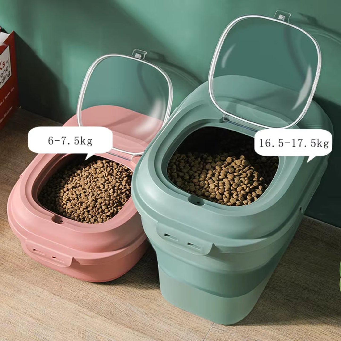 Contenedor hermético de 23 L de comida para gatos o perros.