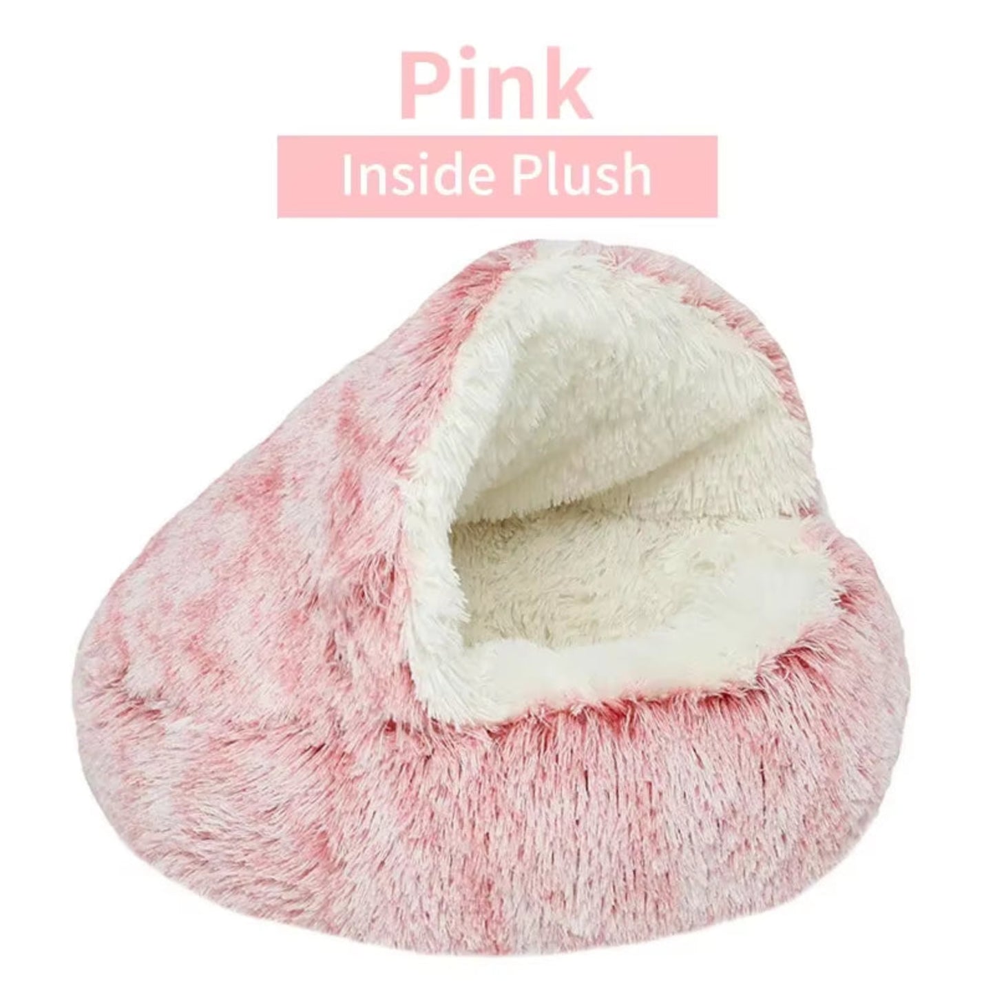 Winter Plush Round Cat Bed and 2-in-1 Warm Pet Sleep Bag for Small Dogs and Cats