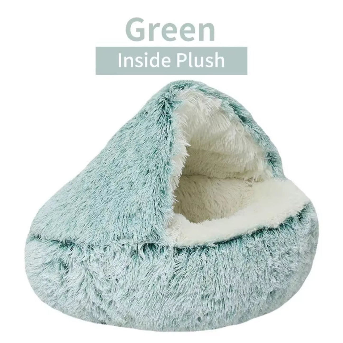 Winter Plush Round Cat Bed and 2-in-1 Warm Pet Sleep Bag for Small Dogs and Cats