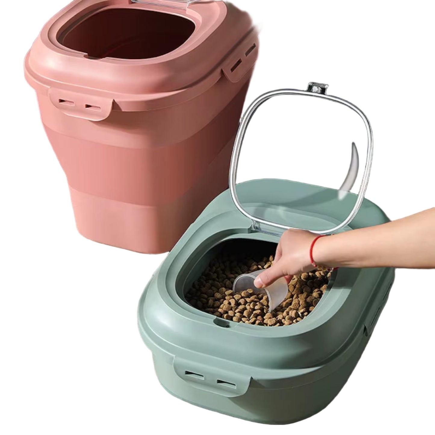 Contenedor hermético de 23 L de comida para gatos o perros.