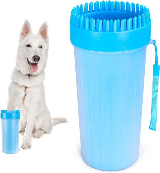 Portable Dog Paw Cleaner Upgrade Dog Paw Washer Cup Paw Cleaner for Large Dogs (Large,Blue)