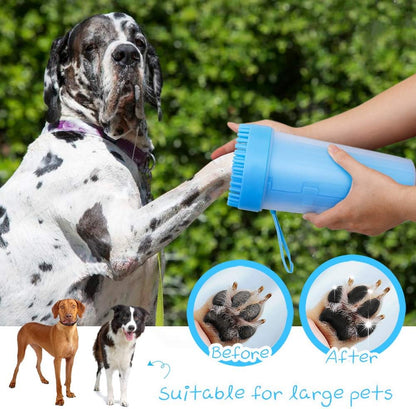 Portable Dog Paw Cleaner Upgrade Dog Paw Washer Cup Paw Cleaner for Large Dogs (Large,Blue)