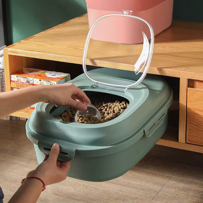Contenedor hermético de 23 L de comida para gatos o perros.