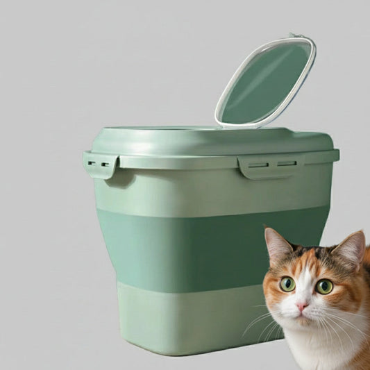 Contenedor hermético de 23 L de comida para gatos o perros.