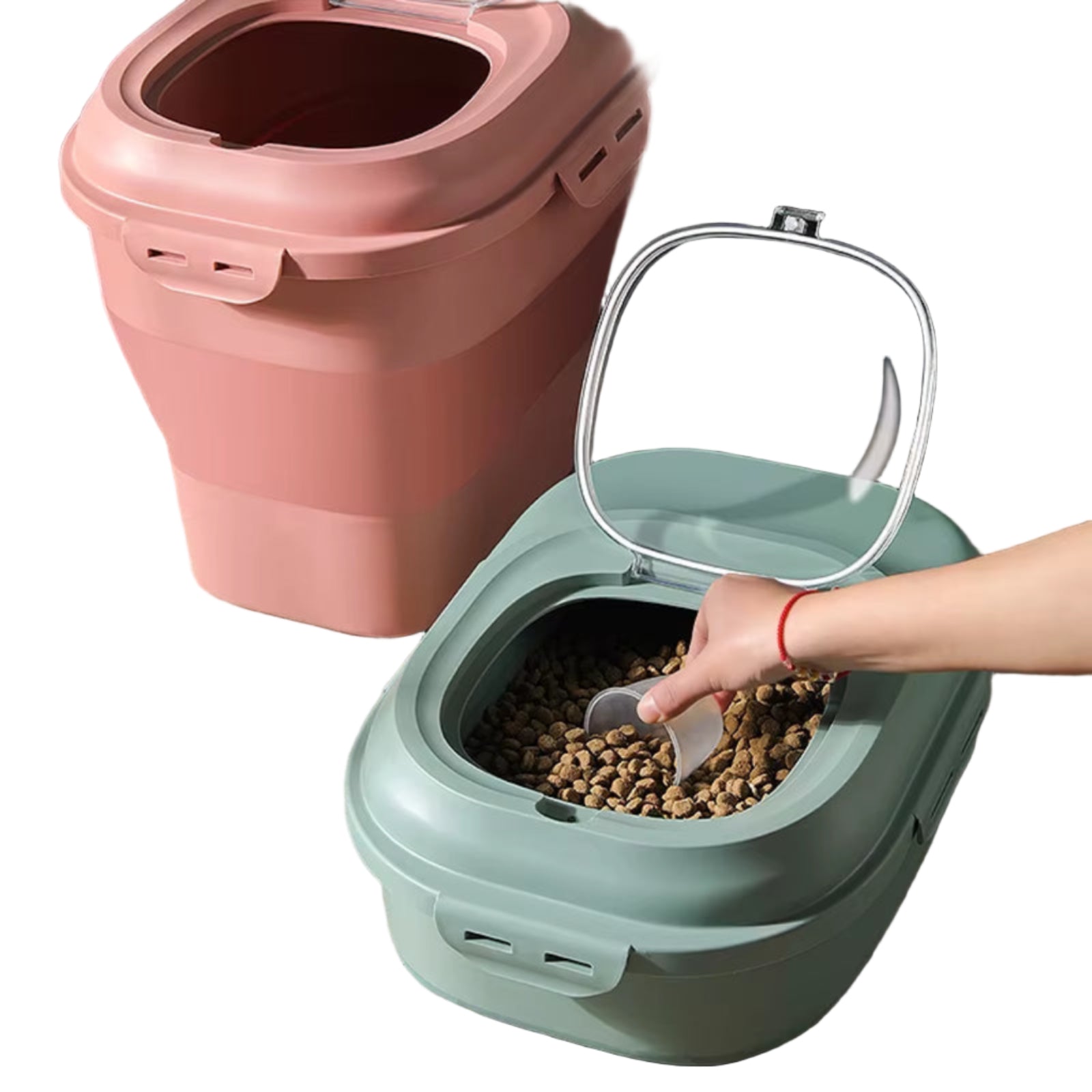 Contenedor hermético de 23 L de comida para gatos o perros.